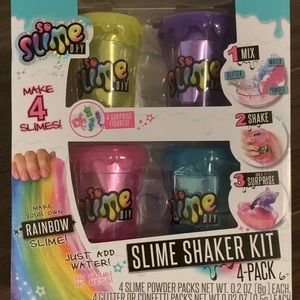Slime Shaker 4-Pack DIY Rainbow Glitter Confetti